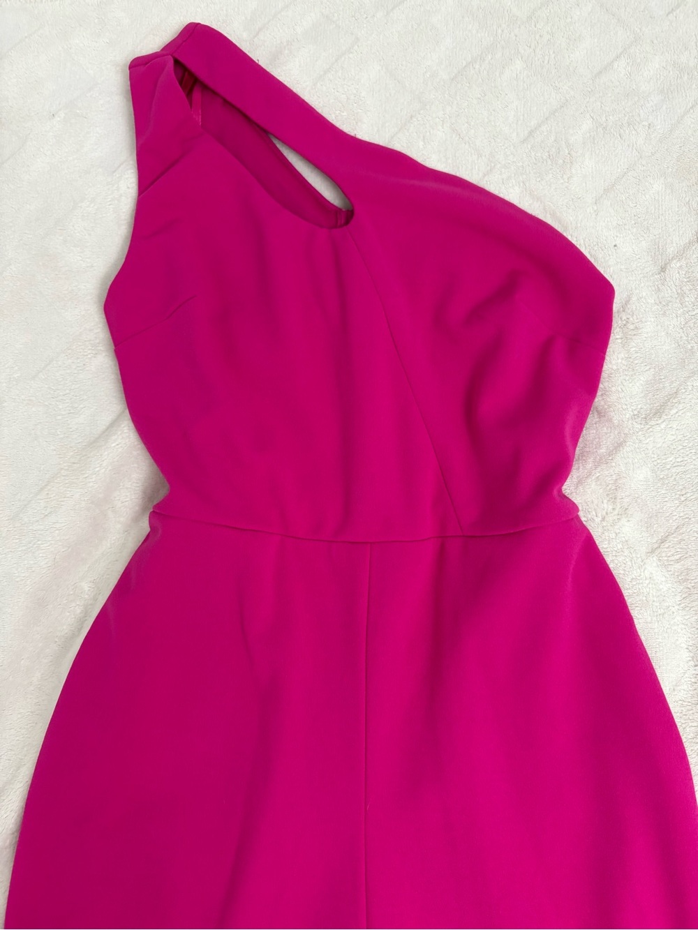 Fuchsia One-Shoulder Jumpsuit